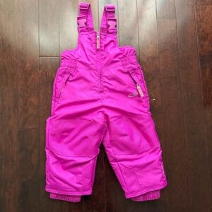 Champion NWOT Toddler Girls Snow Bib Overalls Size 18 Months Pink Purple